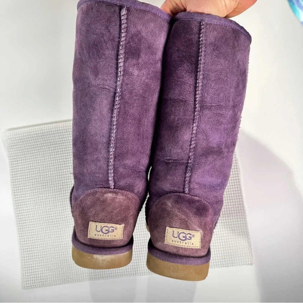 UGG Classic Tall 5815 Shearling Boots Purple Women 6
